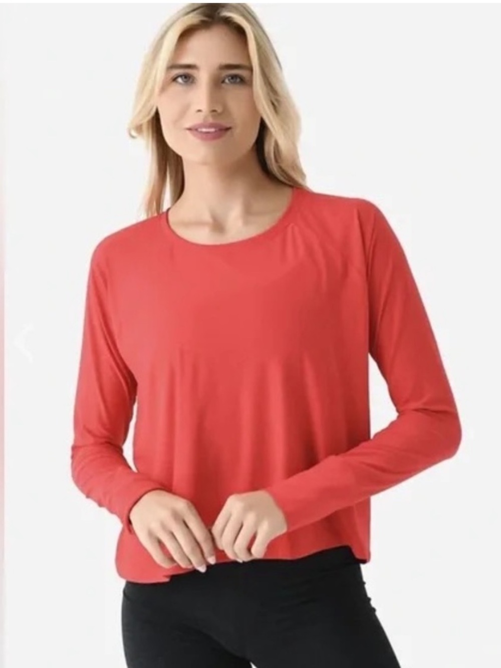 Beyond Yoga Featherweight Daydreamer Pullover Top Orange Size S